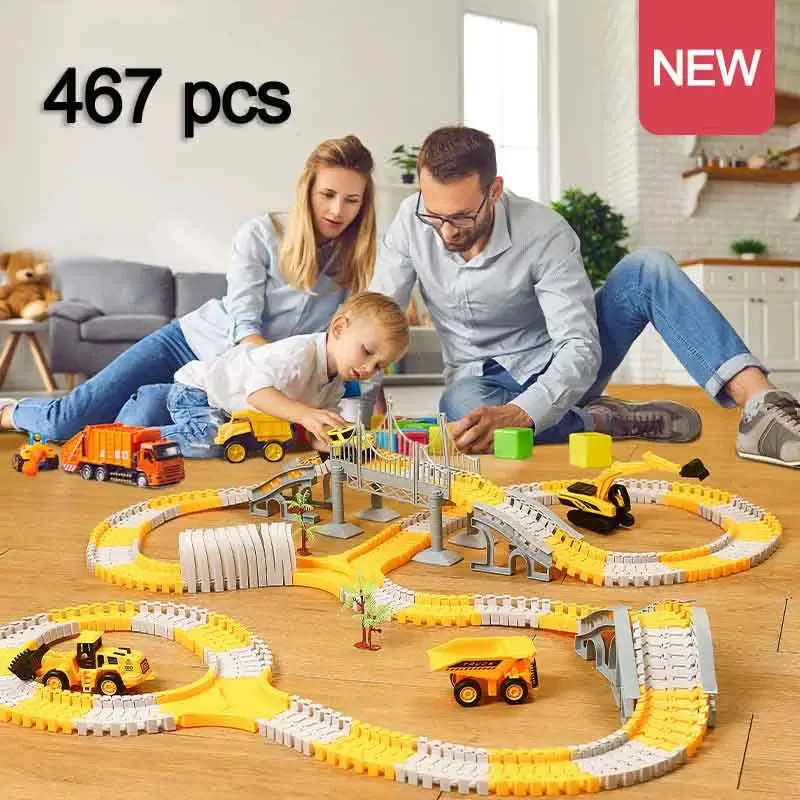 Hot Wheels Car Track Sets - 137-467 шт., детский электрический трек, игрушечный